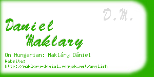 daniel maklary business card